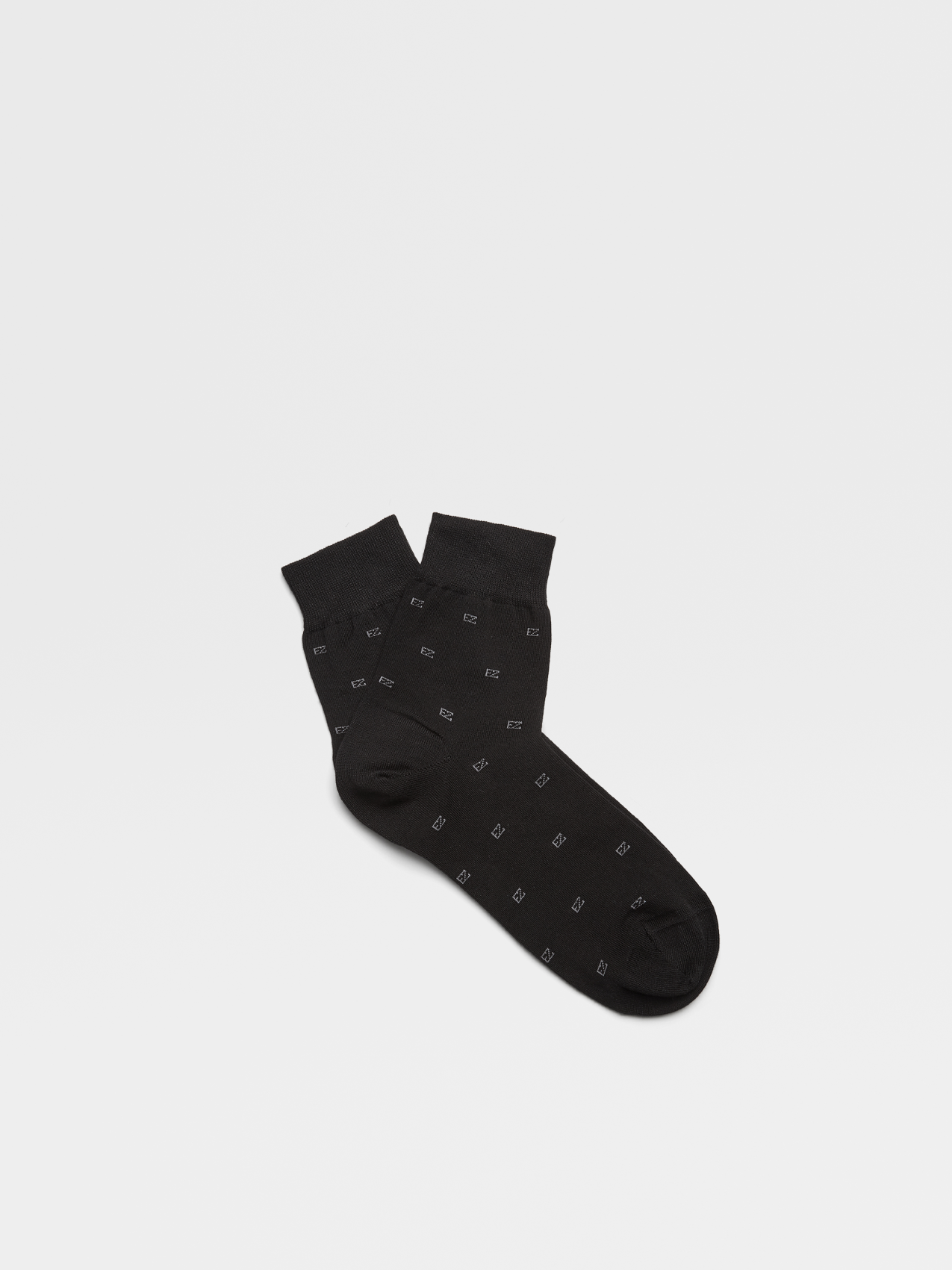 Black Cotton Blend Iconic EZ Socks